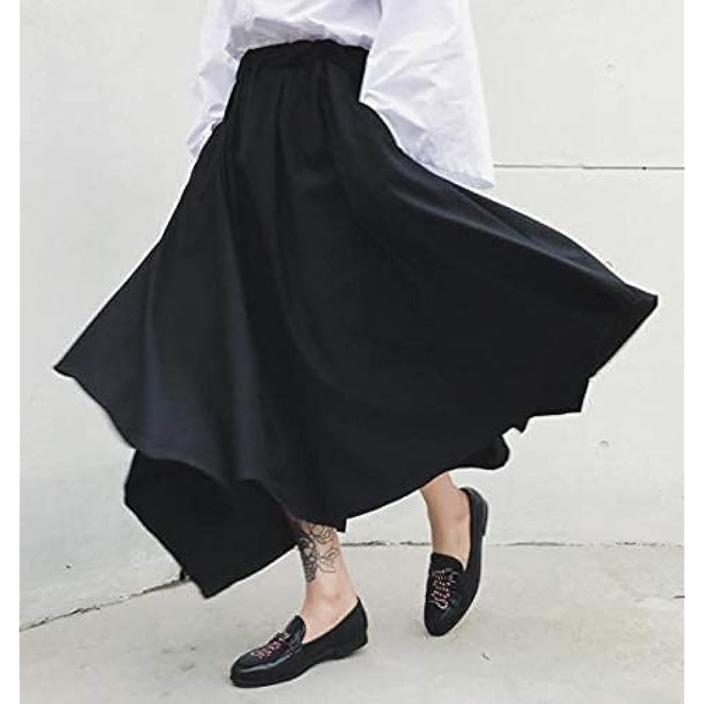 [Aspersio] Stylish Gaucho Pants Mode Style Sarouel