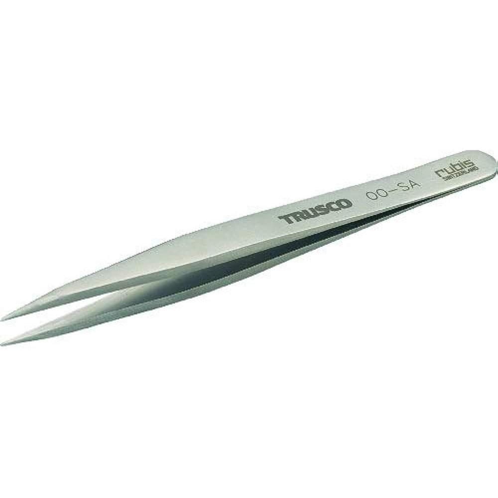 TRUSCO Acid and Magnetic Tweezers 120mm Tip Width 8mm For Wafers 85C-SA