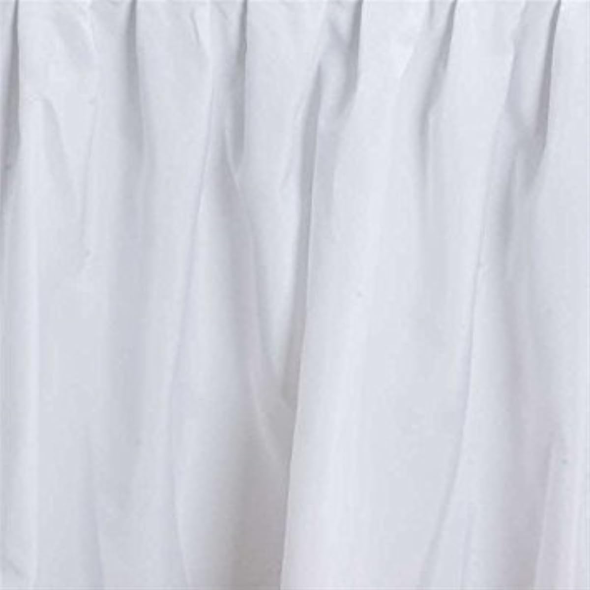 BalsaCircle 17' X 29'' Polyester Banquet Table Skirt SKT_POLY_WHT_17@001