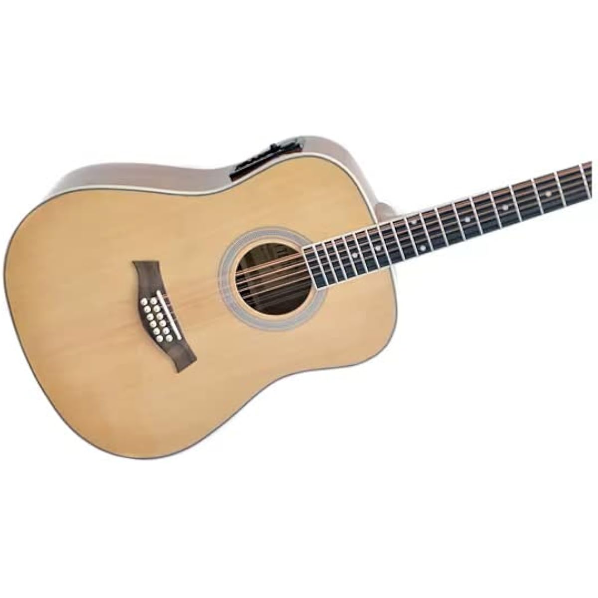PLAYTECH 12-string Electric-Acoustic Guitar Dreadnought Natural