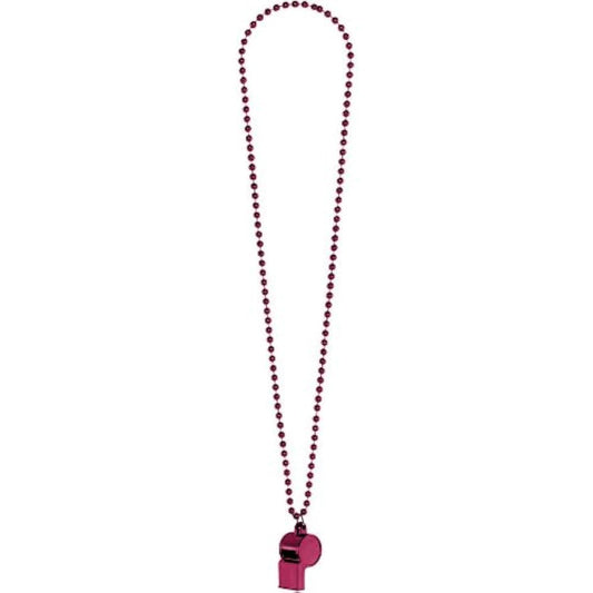 amscan Whistle with Chain Party Accessory Burgundy