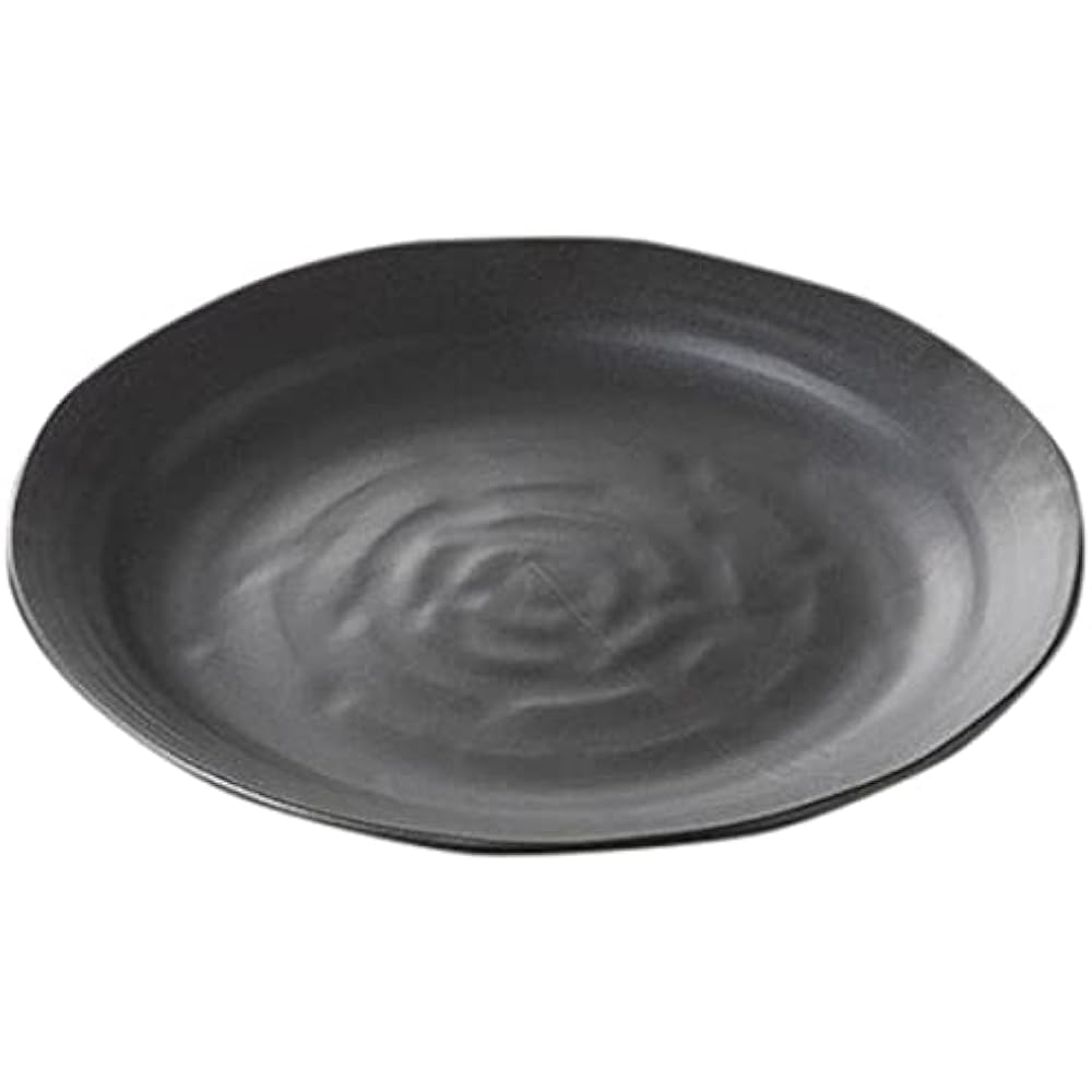 Set of 10 round plates, black matte 8.0 plates [26.8 x 2.3cm] [Restaurant, inn, Japanese tableware, restaurant, commercial use, tableware]