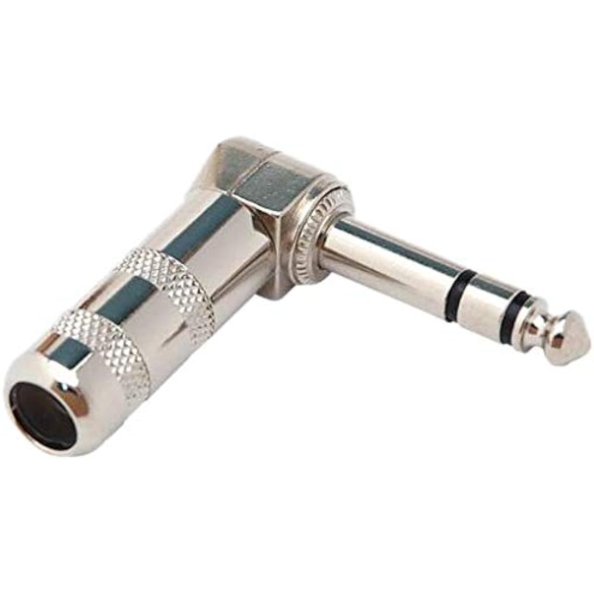 Stereo Plug 1/4" Audio Plug 6.35mm Plug TRS Male 1/4" Solder Type Stereo Plug Right Angle Design DJ Mixer Speaker Cable Guitar Cable Phono Patch Cable Microphone Cable (Pack of 4)