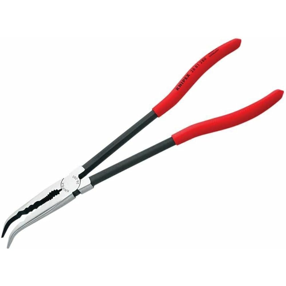 KNIPEX Long Reach Bent Needle Nose Pliers Total Length 280mm 2881-280SB