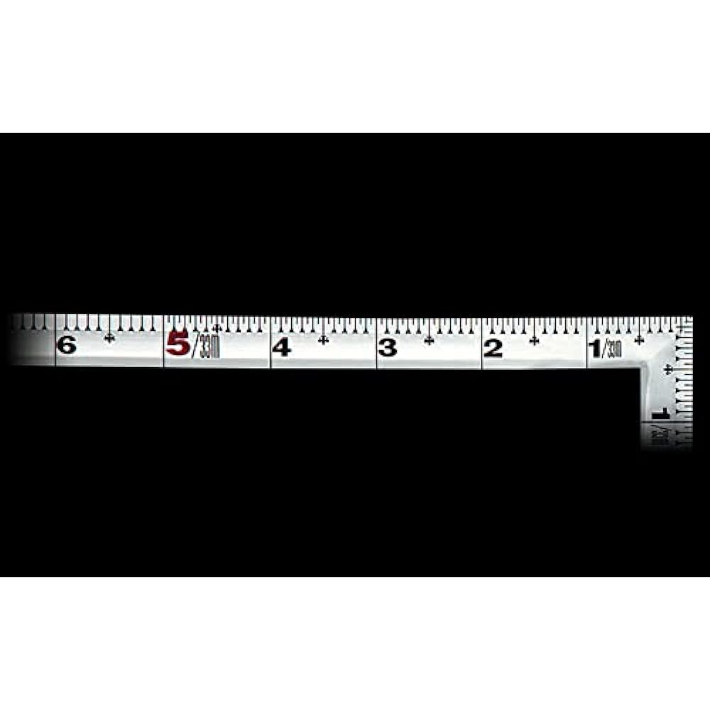 Shinwa Sokutei Curved Scale Silver 1 Shaku Back 30cm Scale with Red Numbers 10028