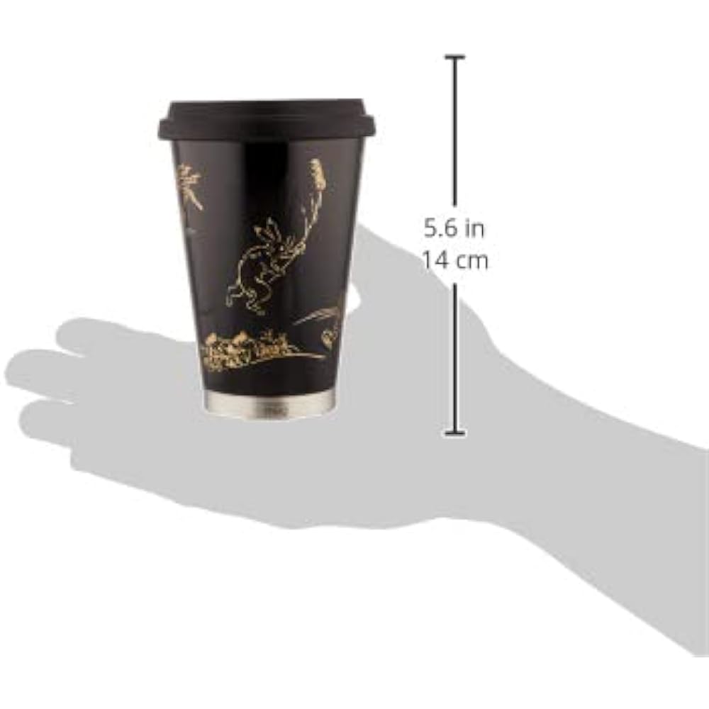 THERMO MUG Stainless steel tumbler with lid Chojugiga (black) 300ml [Lacquer] URUSHI MOBILE TUMBLER MINI UM-MB 1 piece 1 piece