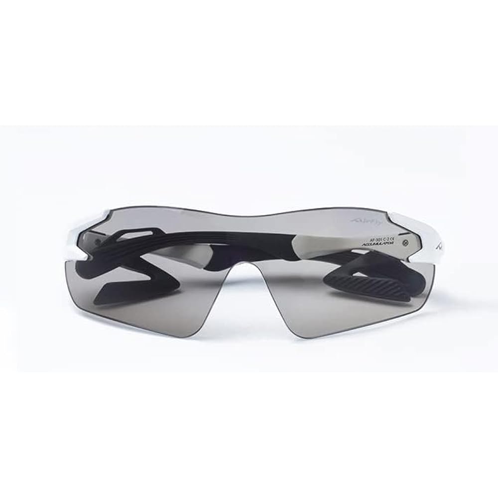 "Domestic regular product" AirFlay sports sunglasses without nose pads AF-301L series Frame color White matte Lens color Light smoke Visible light transmittance 24% UV cut rate 99% or more Product number AF-301 C-2L