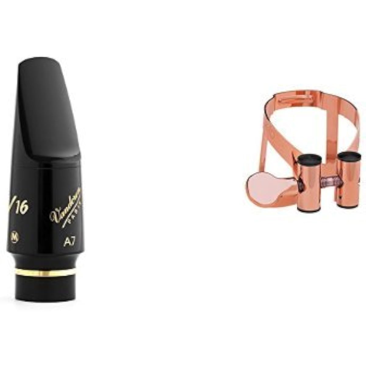 Vandoren Alto Saxophone Mouthpiece "V16 A5 M" & Ligature "Classic" Plastic Cap Set