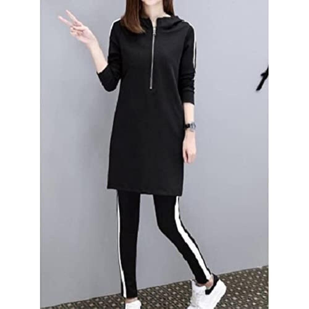 [RED RAY] Setup Jersey Women's Long Parka Top and Bottom Set Slim