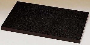 [Flower stand] Wooden rectangular board, black painted, single-sided finish ☆ Decorative stand, made in Japan (No. 14: approx. width 42 x depth 26 x height 1.8 cm)