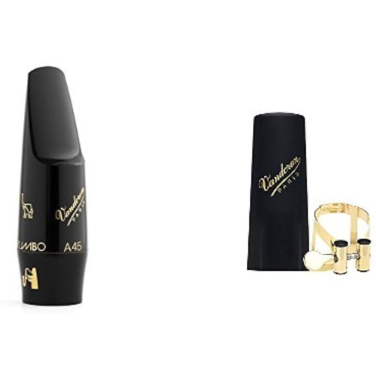 Vandoren Alto Saxophone Mouthpiece "Jumbo Java A45" & Ligature "Classic" Plastic Cap Set