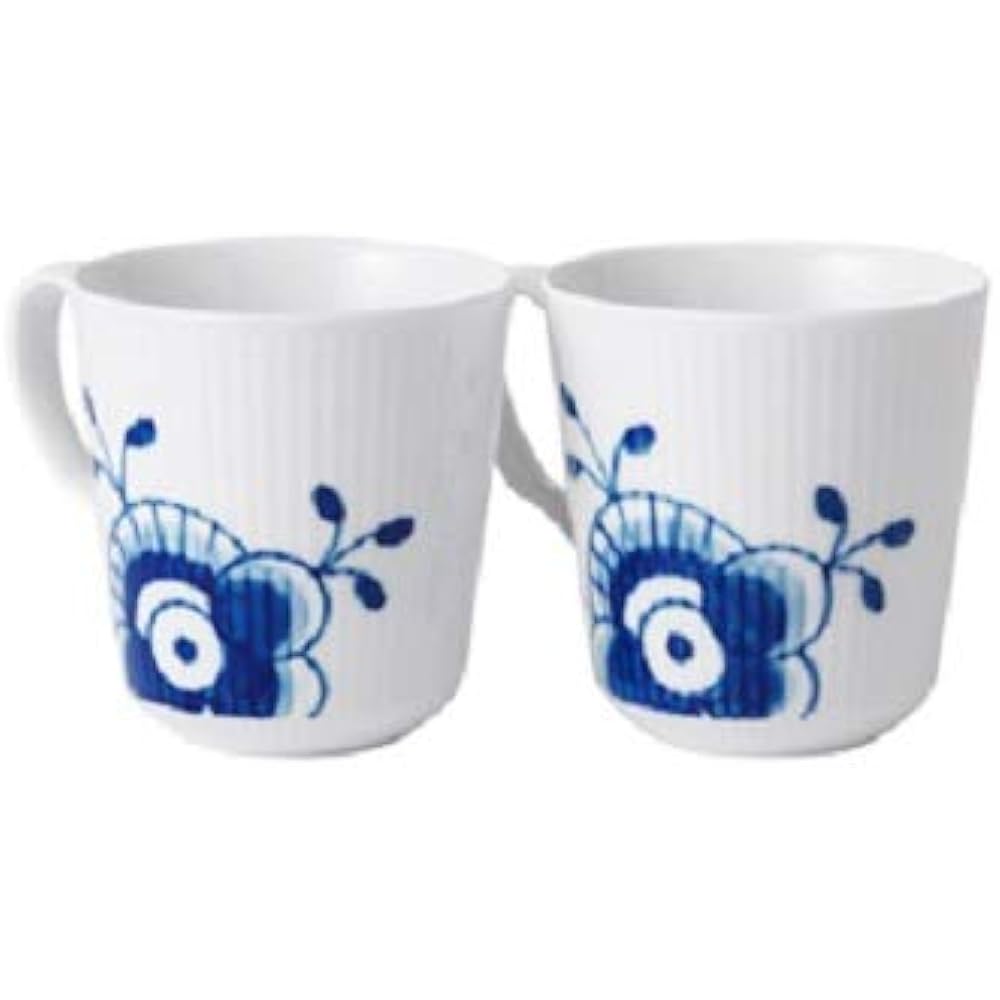 [Regular Imported Product] ROYAL COPENHAGEN Blue Fluted Mega Pair Mug S 280ml Wedding Gift 1017331