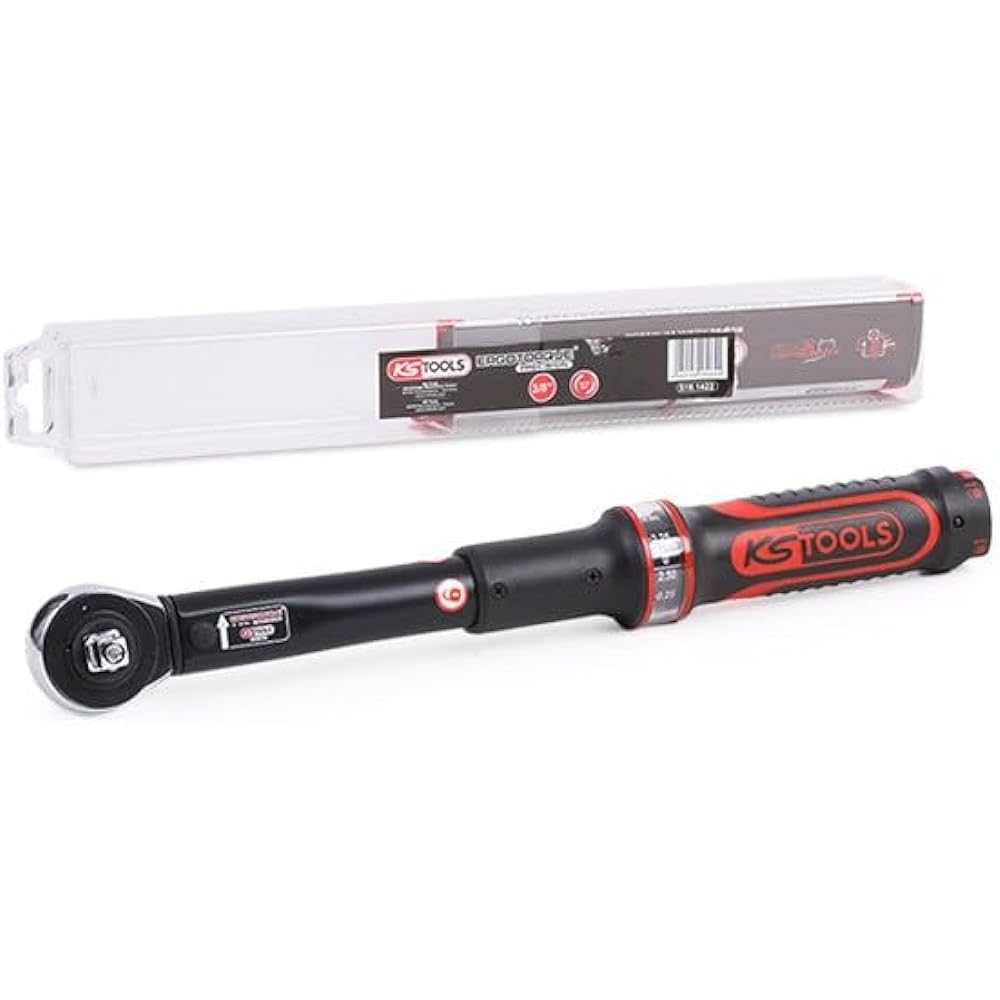 KS Tools 516.1422 Torque Wrench, with Polished Head, 60 Teeth (10-50 NM, 3/8")