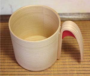 Natural Akita Cedar Magewappa Mug (Red) Akita Kogeisha