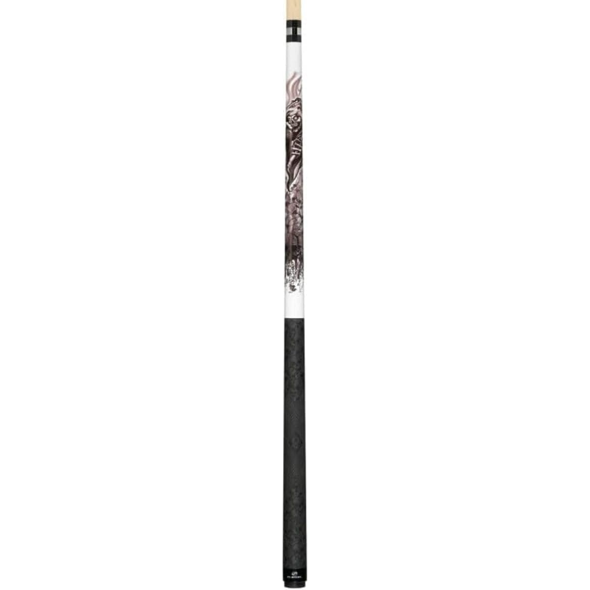 Players D-GR White with Reaper Holding 8-ball on Skull Pile Cue