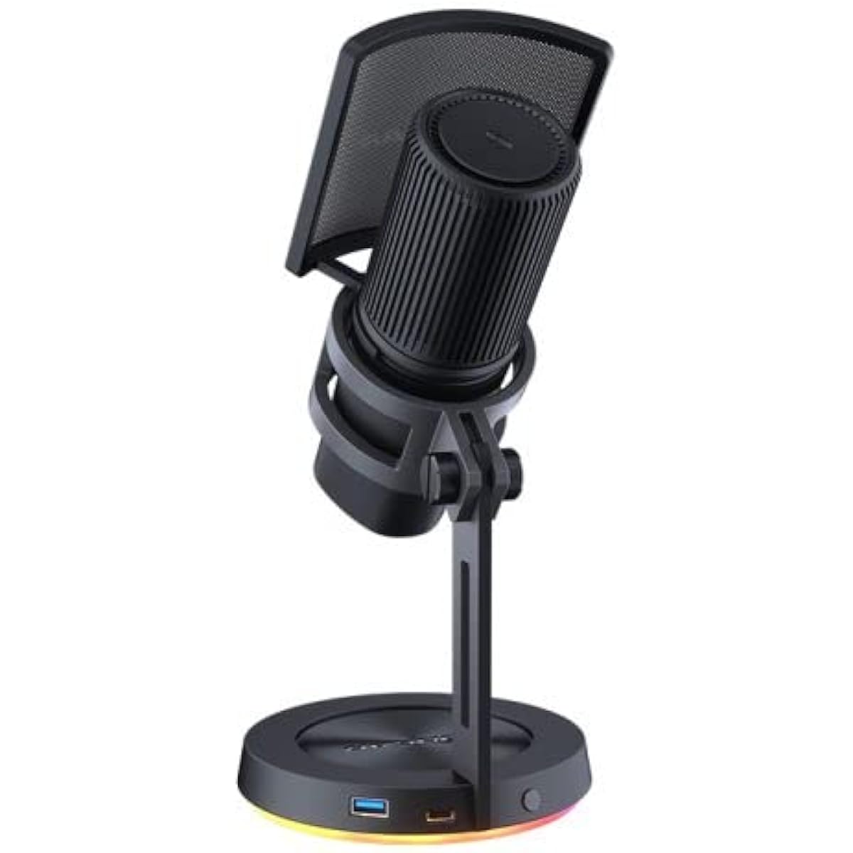 COUGAR Gaming Microphone SCREAMER-X Condenser Microphone RGB Lighting Quick Mute USB Plug 4 Pickup Polar Pattern Streamer Gamer CGR-U163RGB-500MK [Domestic Genuine Product]