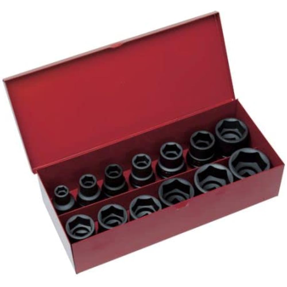 TRUSCO Impact Socket Set of 9, Drive Angle 19.0mm T69SET