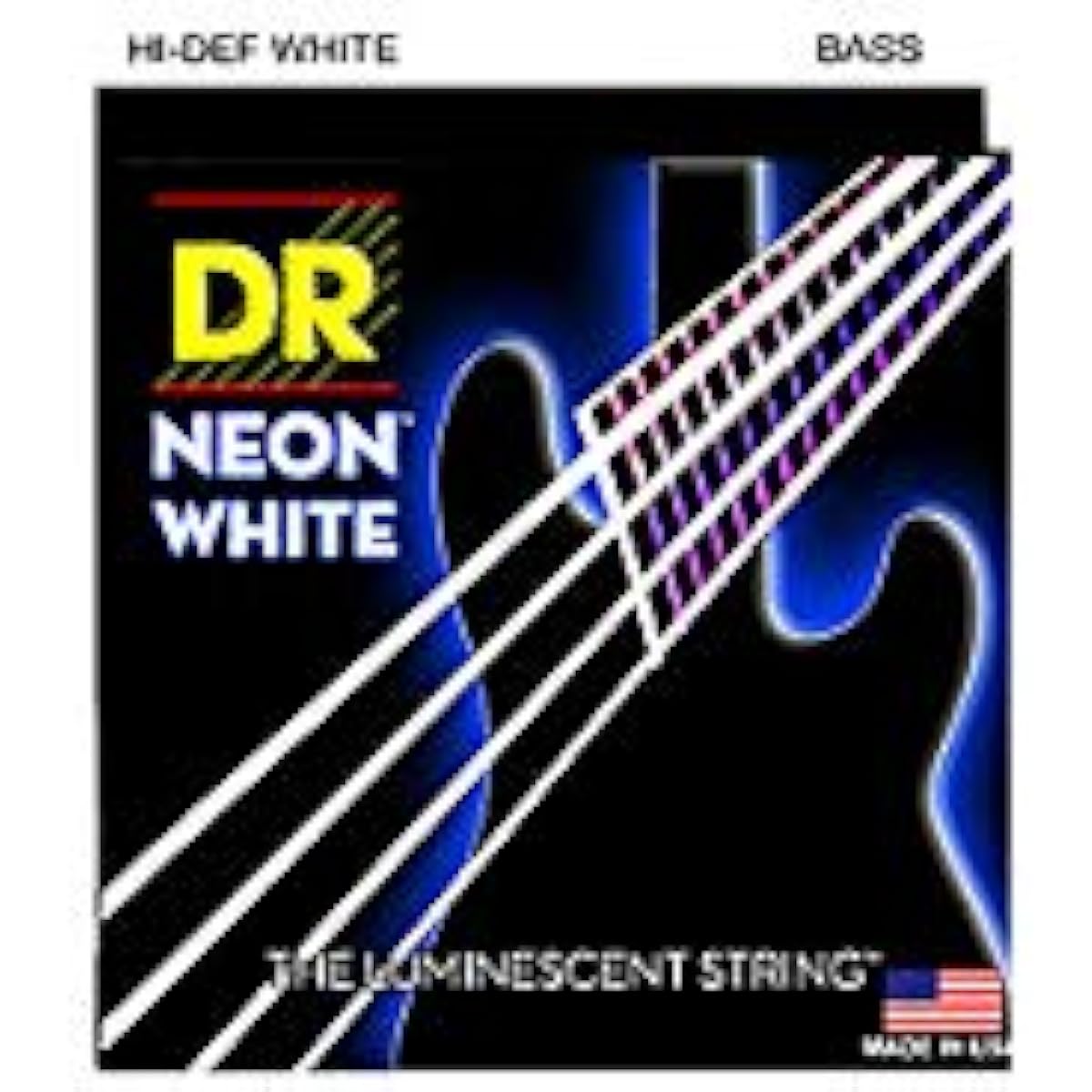 DR 5-string electric bass strings NWB5-40 Hi-Def NEON WHITE