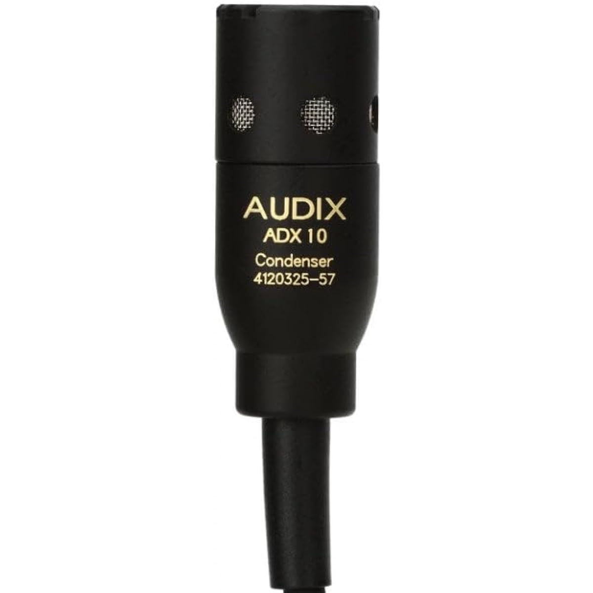 AUDIX ADX10 Compact, 10mm diameter, for flute, wind instrument recording, percussion, acoustic instrument recording, narration, lavalier microphone, condenser microphone, tie clip included, unidirectional, black