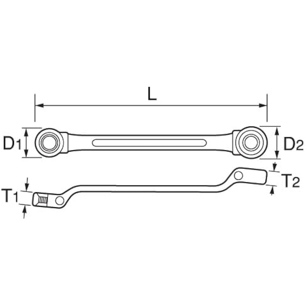 Top (TOP) Ratchet Box Wrench 30x32mm Full tightening possible Switchable Number of gears 24 *2 pieces RW-30x32 Tsubame-Sanjo Made in Japan