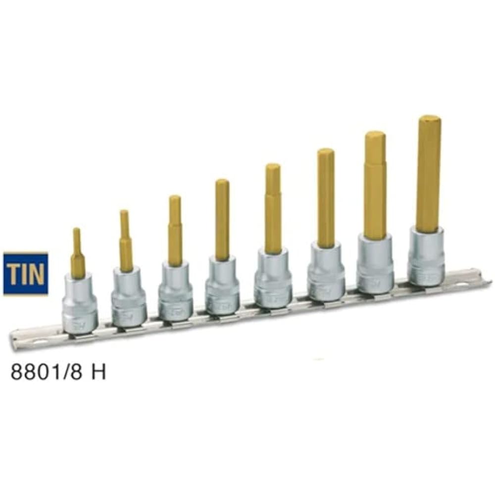 Hazet 8801/8h Hex 3/8" 8piece Screwdriver Socket Set