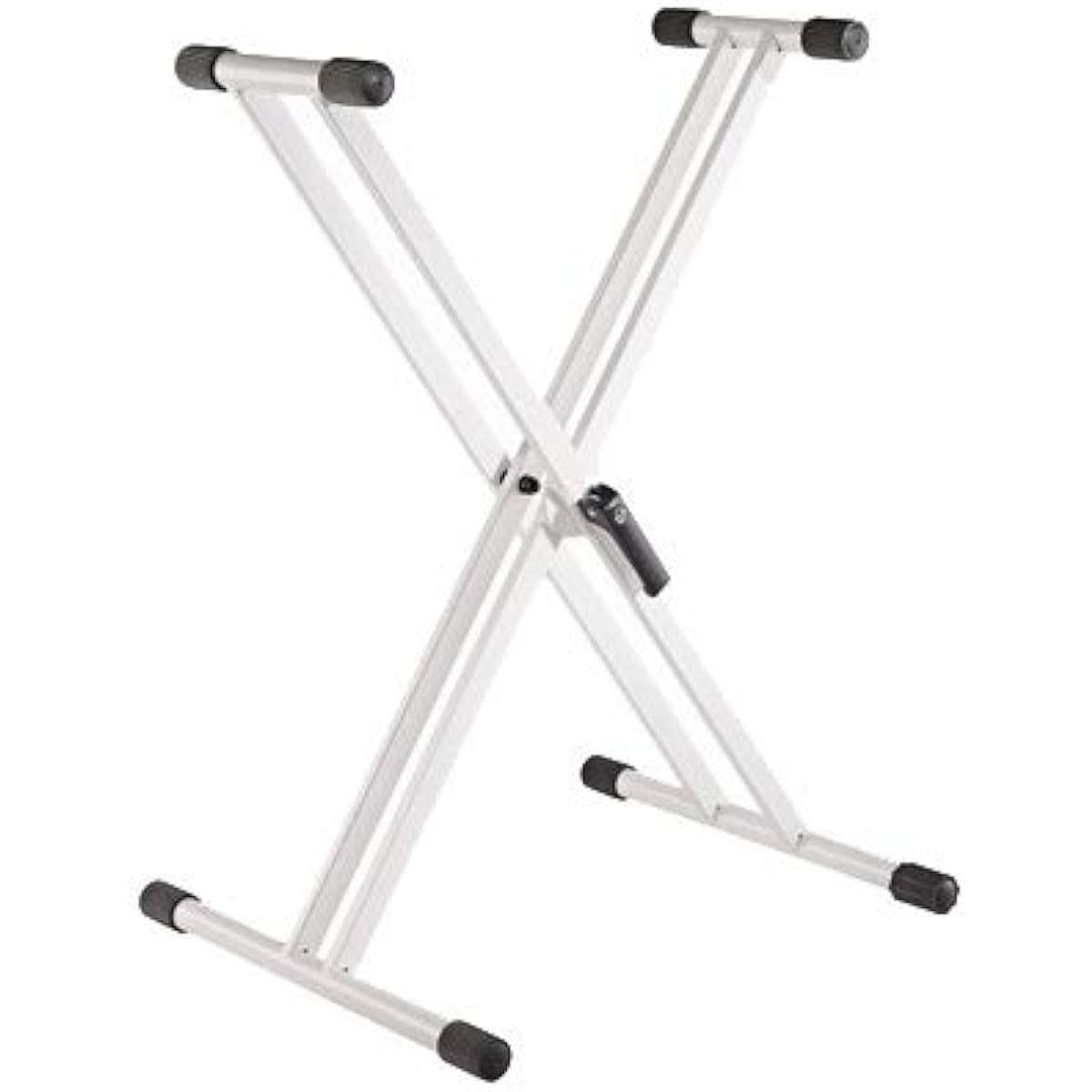 K&M Double Arm 18993 White Keyboard Stand X-Shape