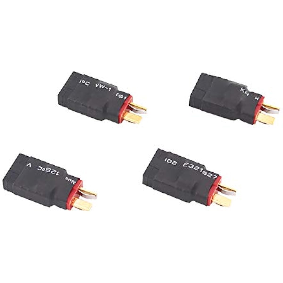 BDHI 4pcs Male Deans to Female TRX Traxxas Adapter Connector for Revo Brushless Lipo