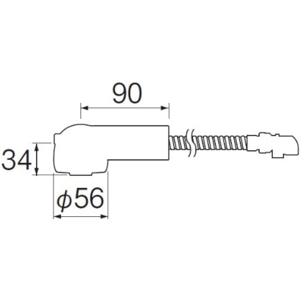SANEI Faucet Repair Parts Spiral Hose Assembly Plated MK3761-560N-S5-2MMH-1.1