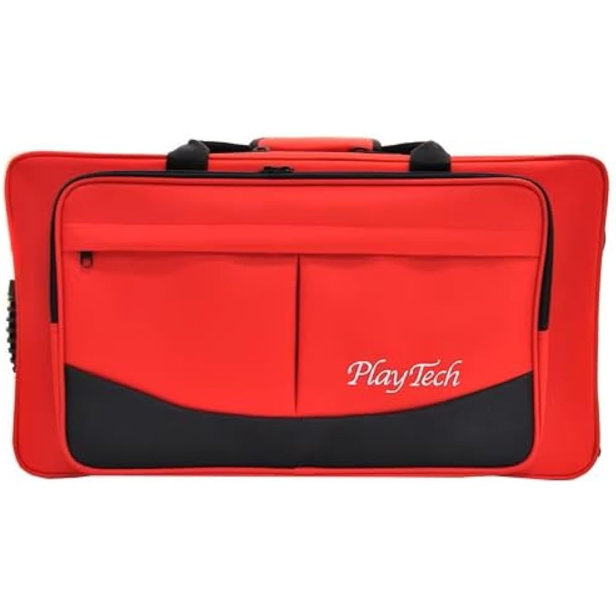 PLAYTECH Trumpet Double Case, Semi-Hard Type, Holds 2 Mouthpieces, Red