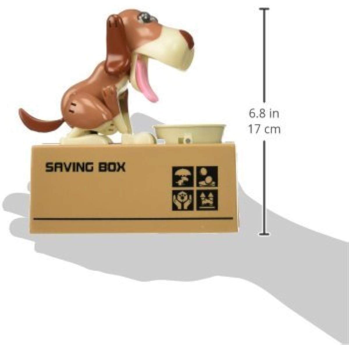 My Dog Piggy Bank - Robot Coin Munching Toy Money Box - Yellow