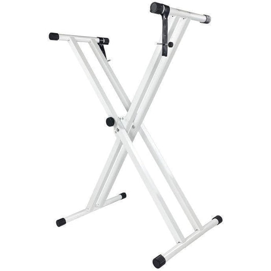 White Keyboard Stand, X-Shaped Keyboard, Lightweight, Stable, Height Adjustable, 7 Levels, 1280