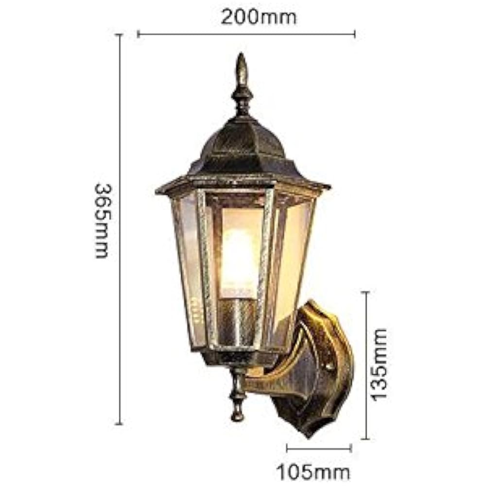 Chishika LED Garden Retro Lamp Entrance Lighting LED Compatible Wall Light Porch Light Wall Lamp Outdoor Outdoor Light Gate Light Rainproof Garden Light Wall Hanging Light Bracket Light Classic Retro Lamp Lighting Fixture Exterior Wall Stairs Store Indir