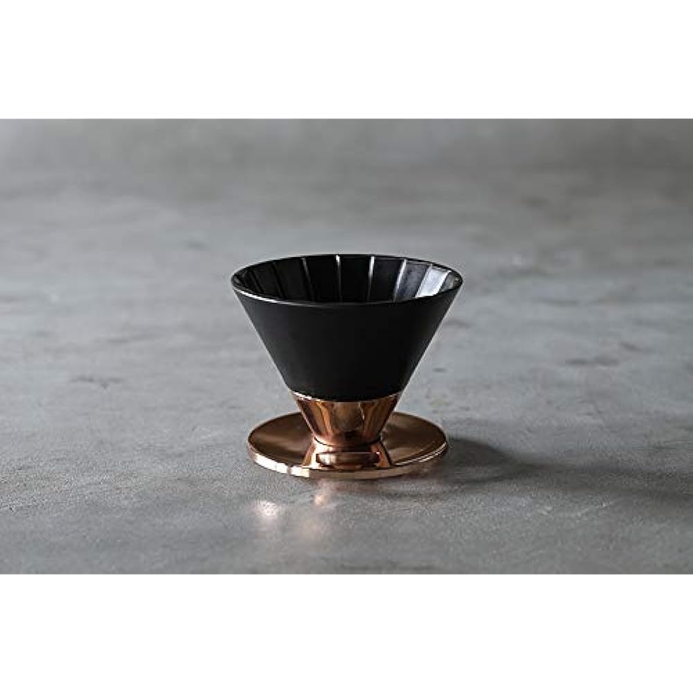 Coffee Dripper Matte Black [Saga Prefecture/Arita] [Beasty Coffee] A dripper with an impressive combination of metal