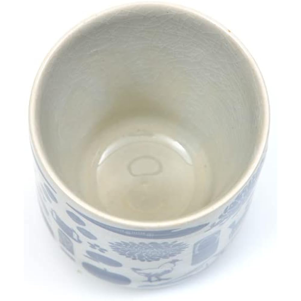 Ohori Soma Ware Double Cup Fukushima Pottery Travel Map Nakadori 60th Birthday Gift Present Tea Cup Stylish Double Heat Retention
