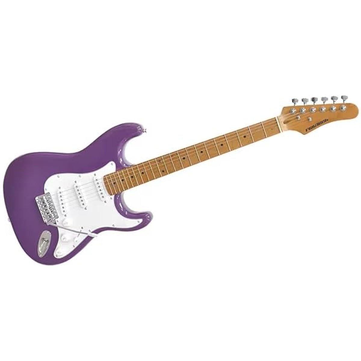 PLAYTECH Electric Guitar Strato Type Carbonized Maple Neck Purple