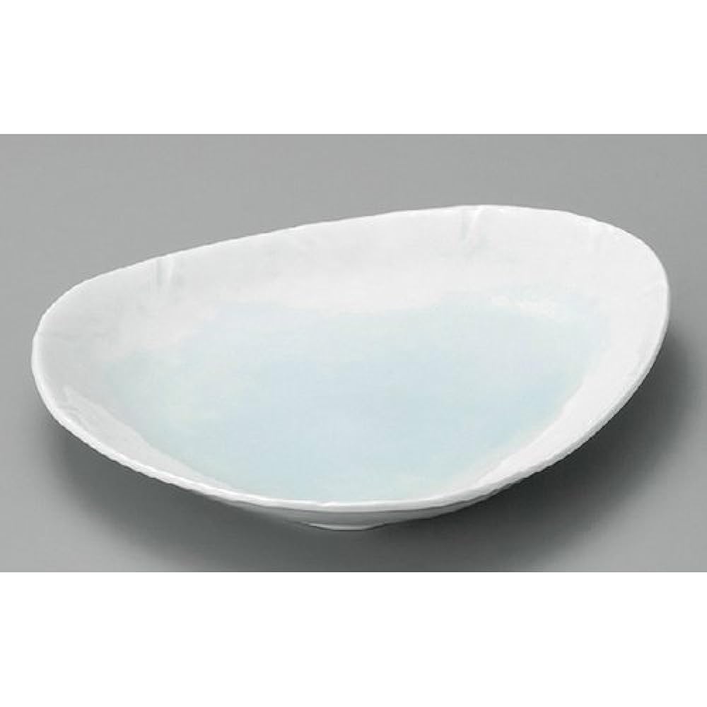 5 pieces of セット 変-shaped dishes, large blue and white triangular dishes [280 x 230 x 30mm] Japanese tableware, hotels, restaurants, restaurants, business use