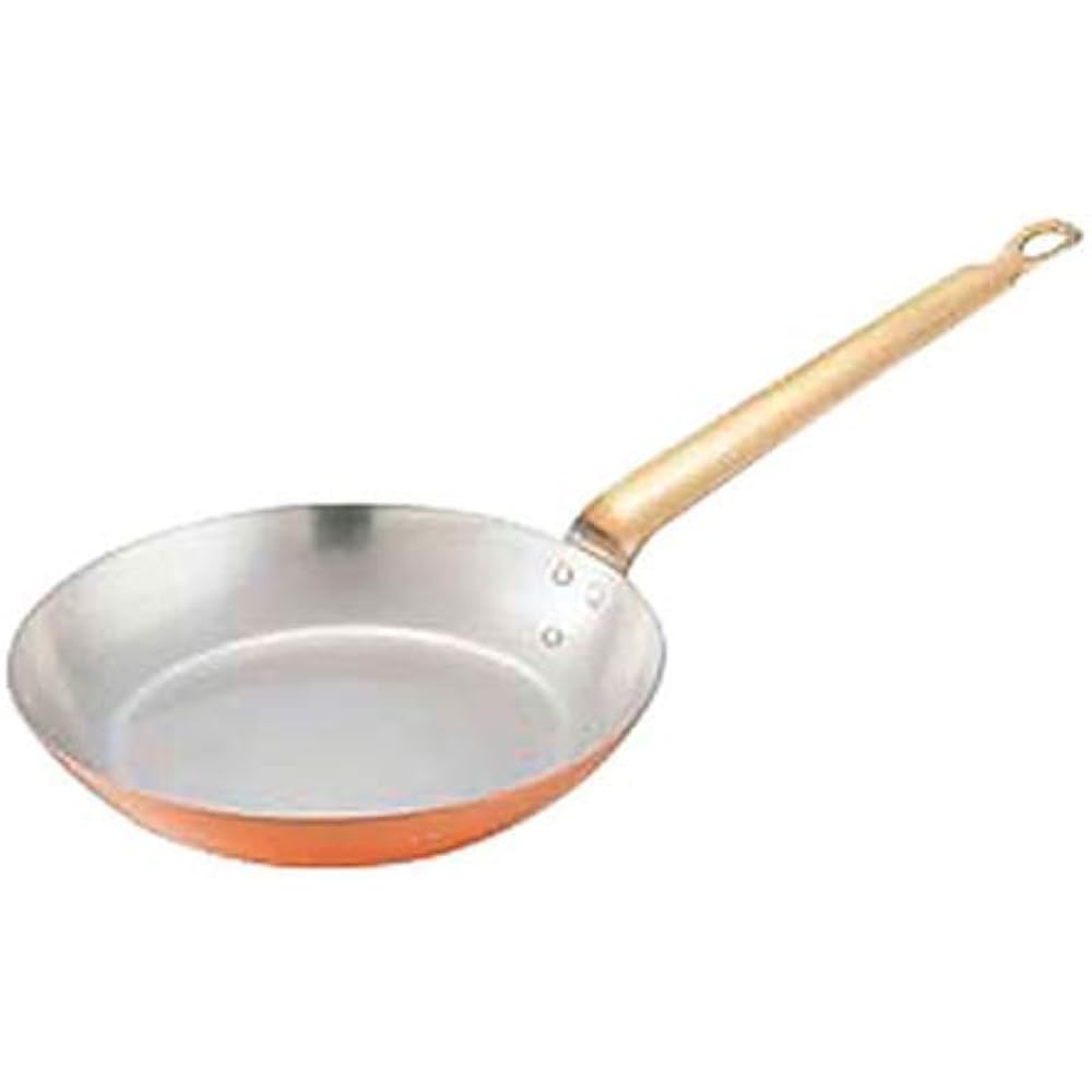 Marushin Doki Frying Pan Pure Copper 27cm Brass Handle