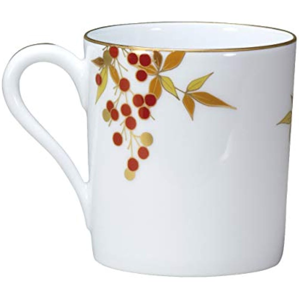 [Okura Toen Washi Paper Wrapping] Red and White Nanten Mug