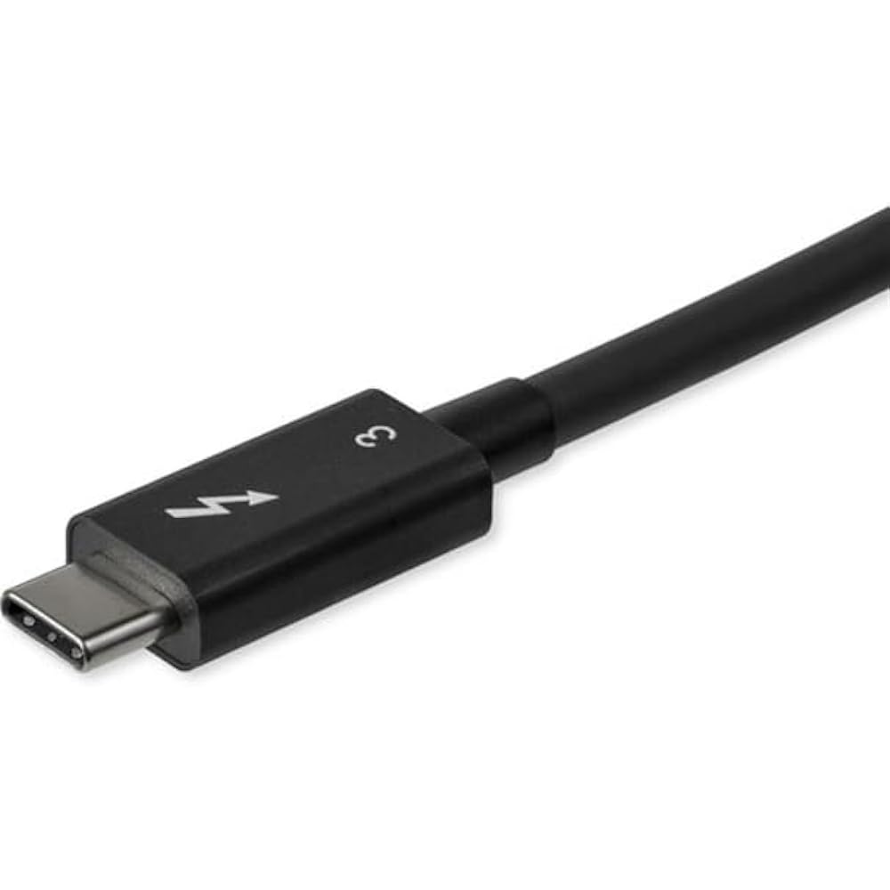 StarTech.com Thunderbolt 3 USB-C Cable 0.8m 40Gbps USB-C Compatible 100W USB PD Compatible Thunderbolt Certified TBLT34MM80CM