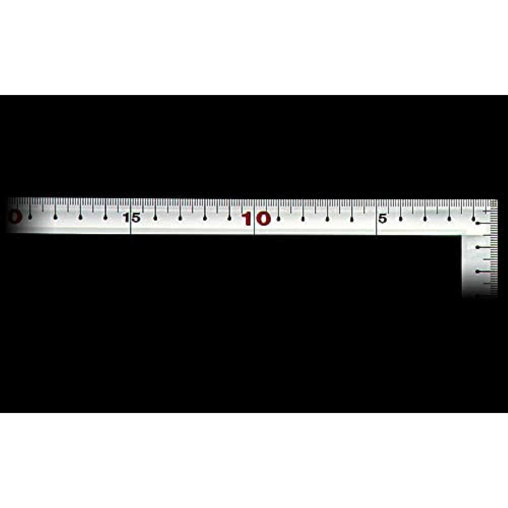 Shinwa Sokutei Rolling Metal 1 Shaku Scale on the Back Silver 30cm 10511