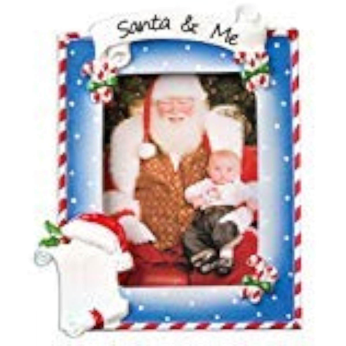 Santa and Me Photo Frame Ornament