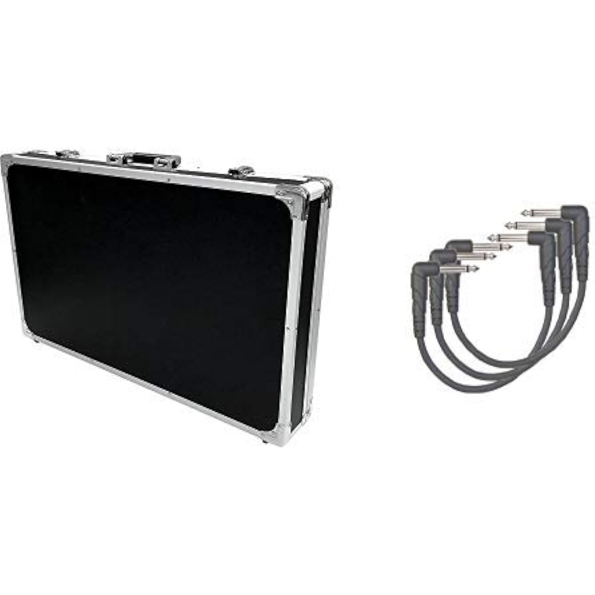 KC Kyoritz Effector Case EC-115D/BK Black + D'Addario Patch Cable (15cm L-L) Set of 3