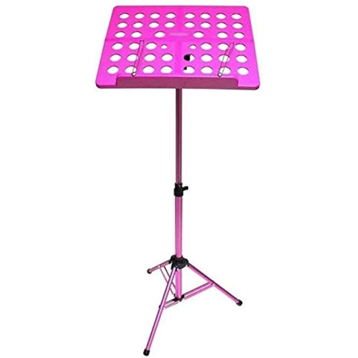 Lightweight Music Stand Aluminum Alloy Foldable Sheet Music for Violin Piano Guitar with Carrying Bag and Tripod Stand Holder (Color, Black), Rose red