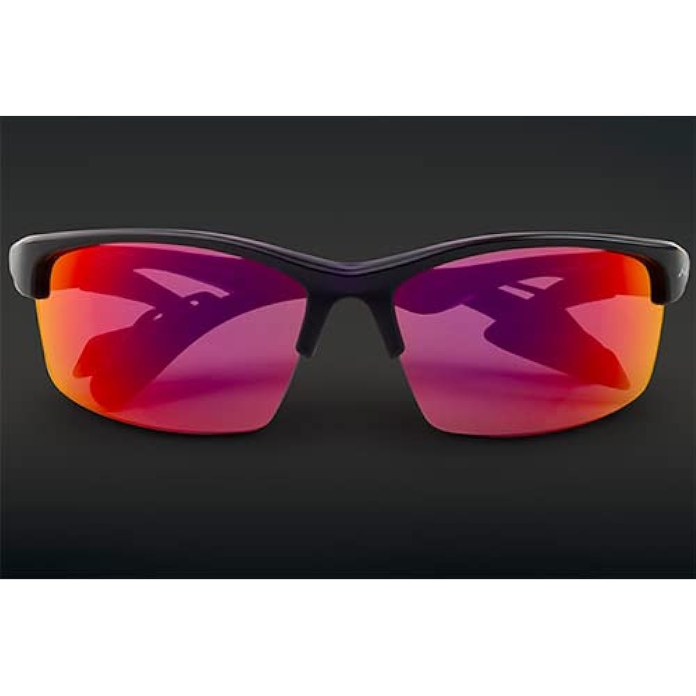 AirFly Nose Padless Sports Sunglasses AF-303 C-1 Equipped with New Side Pads Black Frame/Mirror Lens AF-303 C-1 Black