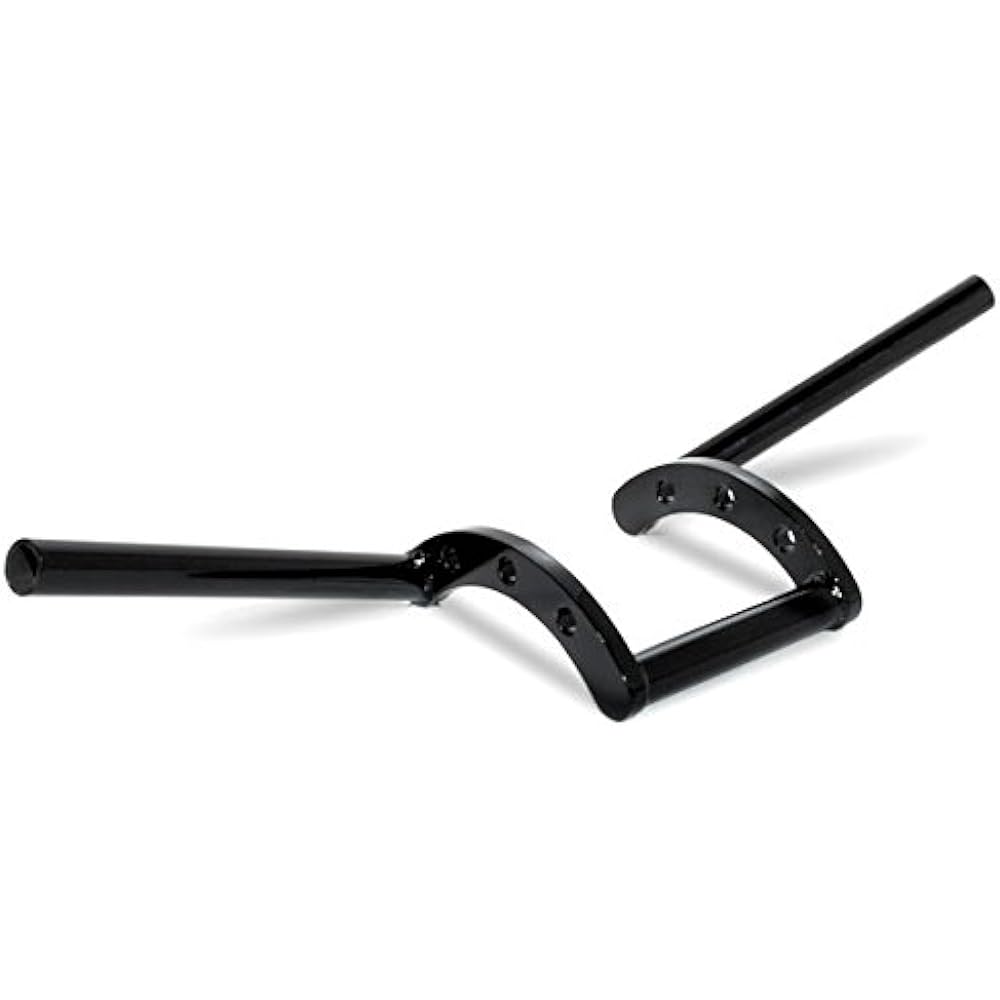 Krator Motorcycle Handlebar 1 Inch Black Z Bar Cruiser Bike for Honda VT Shadow Ace Classic 500 700 750 1100