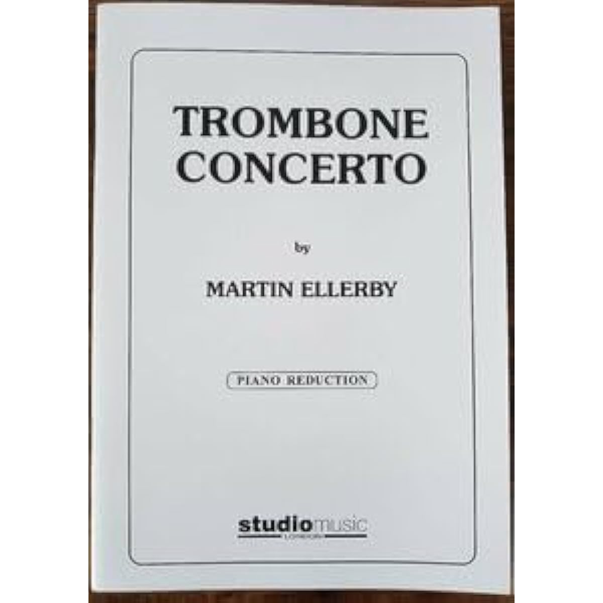 Trombone sheet music Martin Elleby: Trombone Concerto for solo trombone and piano