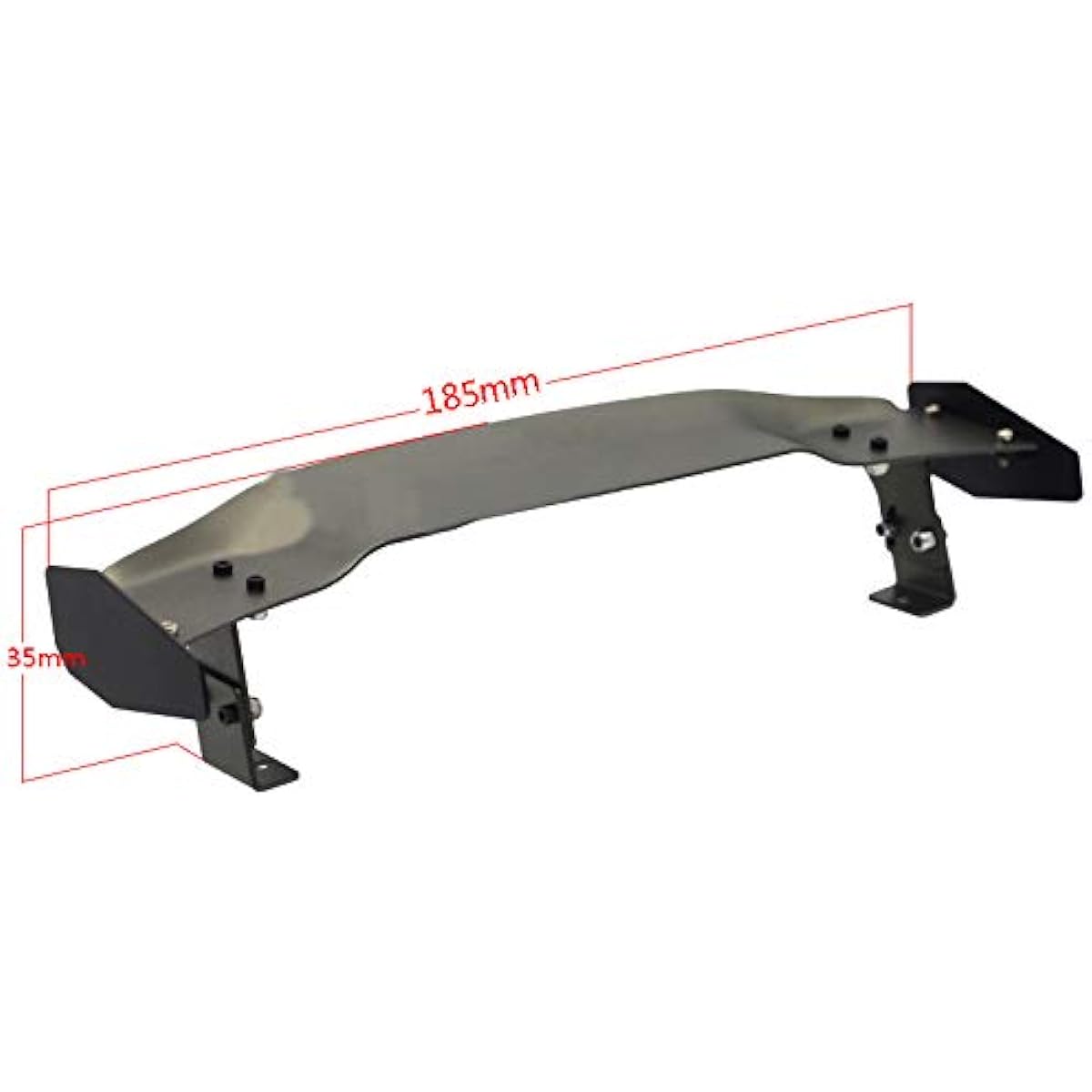 LAFEINA Aluminum Alloy 1:10 RC Car Wing Set Rear Spoiler Wing Tail Wing for 1/10 RC On-Road Car Toy Parts (Black)