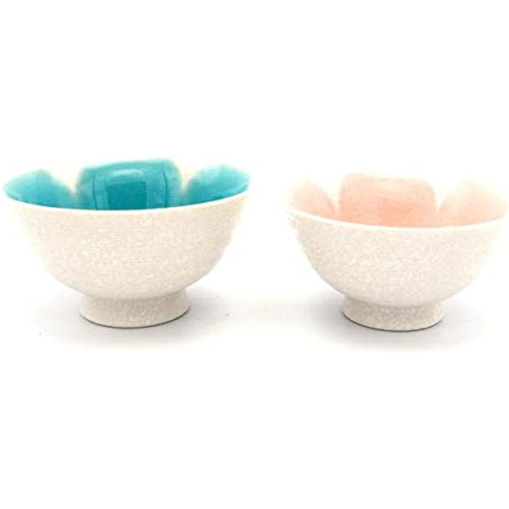 Oribe White Matte Flower Couple Set Present Gift Pair Set of 2 Tableware Set Arita Ware Microwaveable
