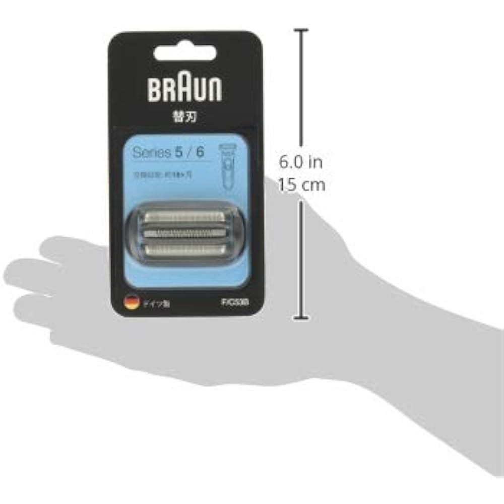 Braun [Released in 2020/Genuine Product] Braun Shaver Replacement Blade Series 5/Series 6 F/C53B-b Black with Brush