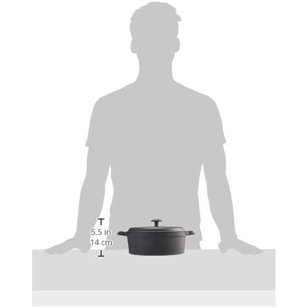 Iwachu Family Stew Pan 23, Black Baked, Inner Diameter: 23.5cm, IH Compatible, Nanbu Ironware 21639